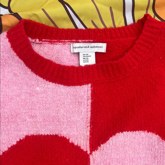cupcakes & cashmere Pink and Red Heart Sweater - Picture 2 of 3
